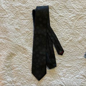 Black Snowflake Tie Winter